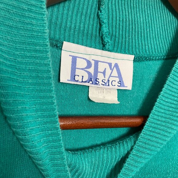 Vintage 80s BFA Classics 100% Cotton Short Sleeve Knit Sweatshirt 2X - Picture 4 of 11